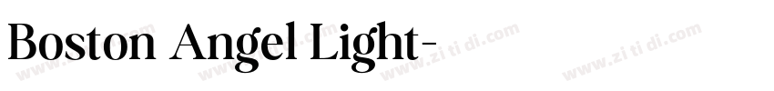Boston Angel Light字体转换